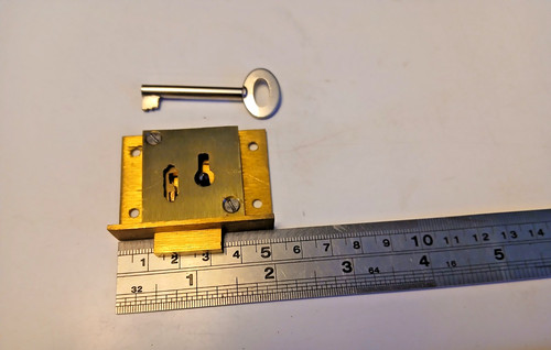 Brass cupboard cabinet - brass, lock