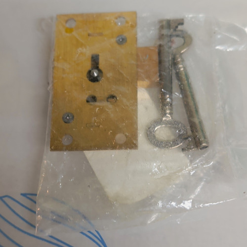 Brass cupboard lock - brass,