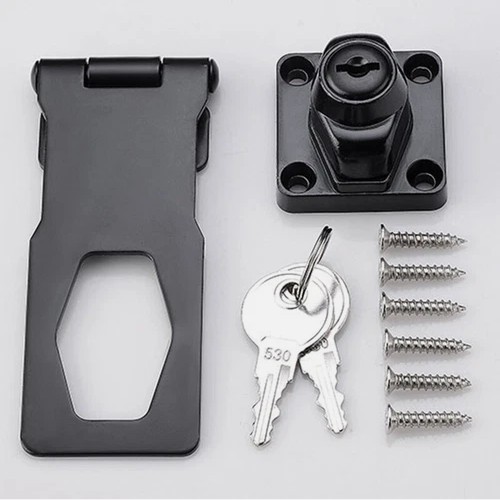 Locking hasp staple with - &,