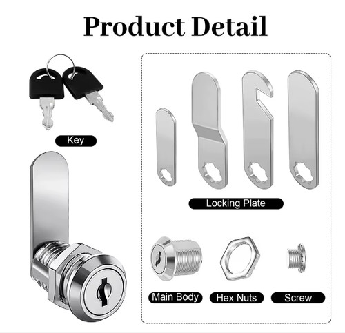 Letter box lever lock 16mm - letter,