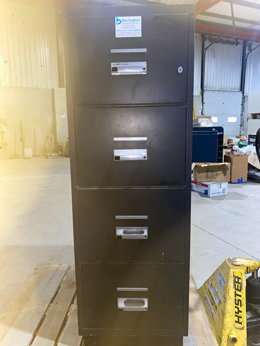 Black metal drawer key lock - key,